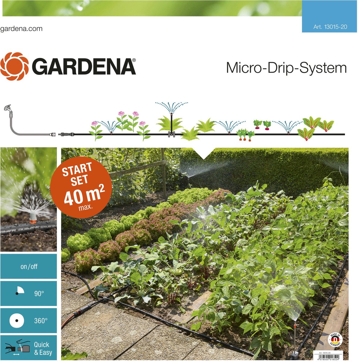 GARDENA MDS Starter Set for flower beds and vegetable gardens
