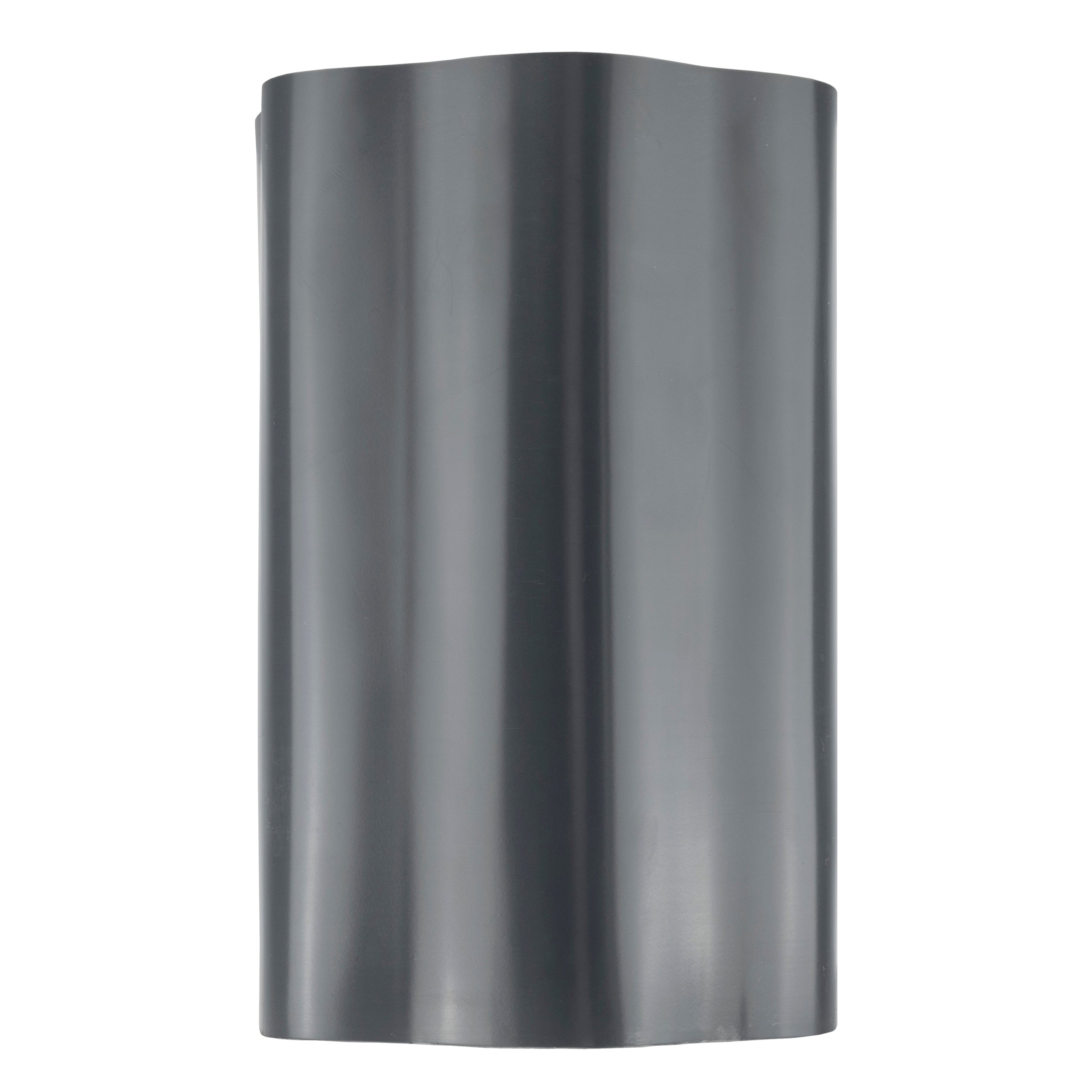 Dark Grey Crinkled Flexible Lawn Edging, 25cm Height