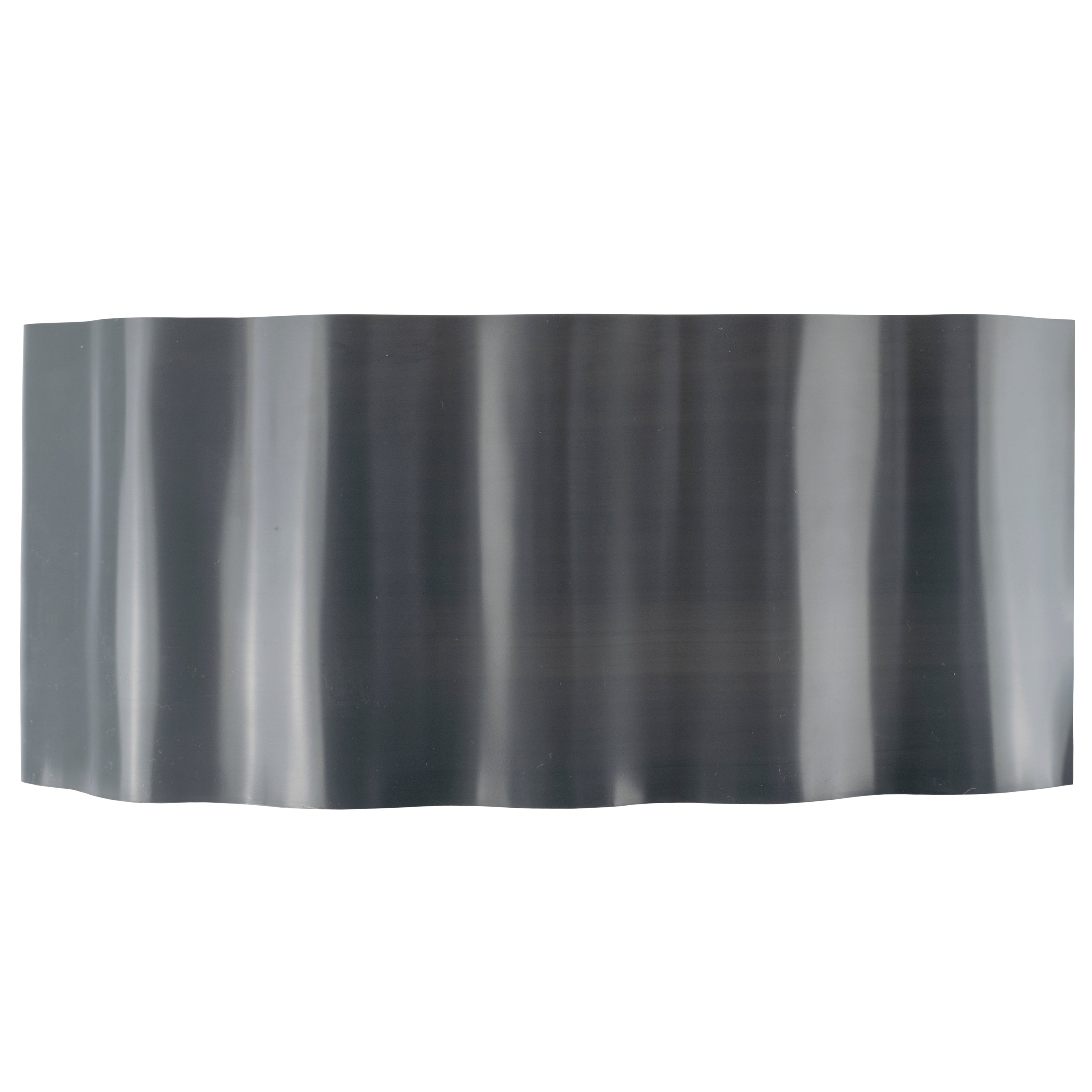 Dark Grey Crinkled Flexible Lawn Edging, 25cm Height